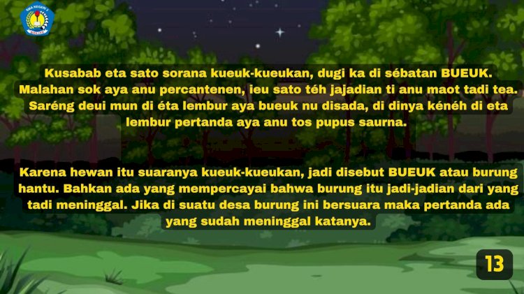 Legenda Manuk Bueuk (Legenda Burung Hantu)
